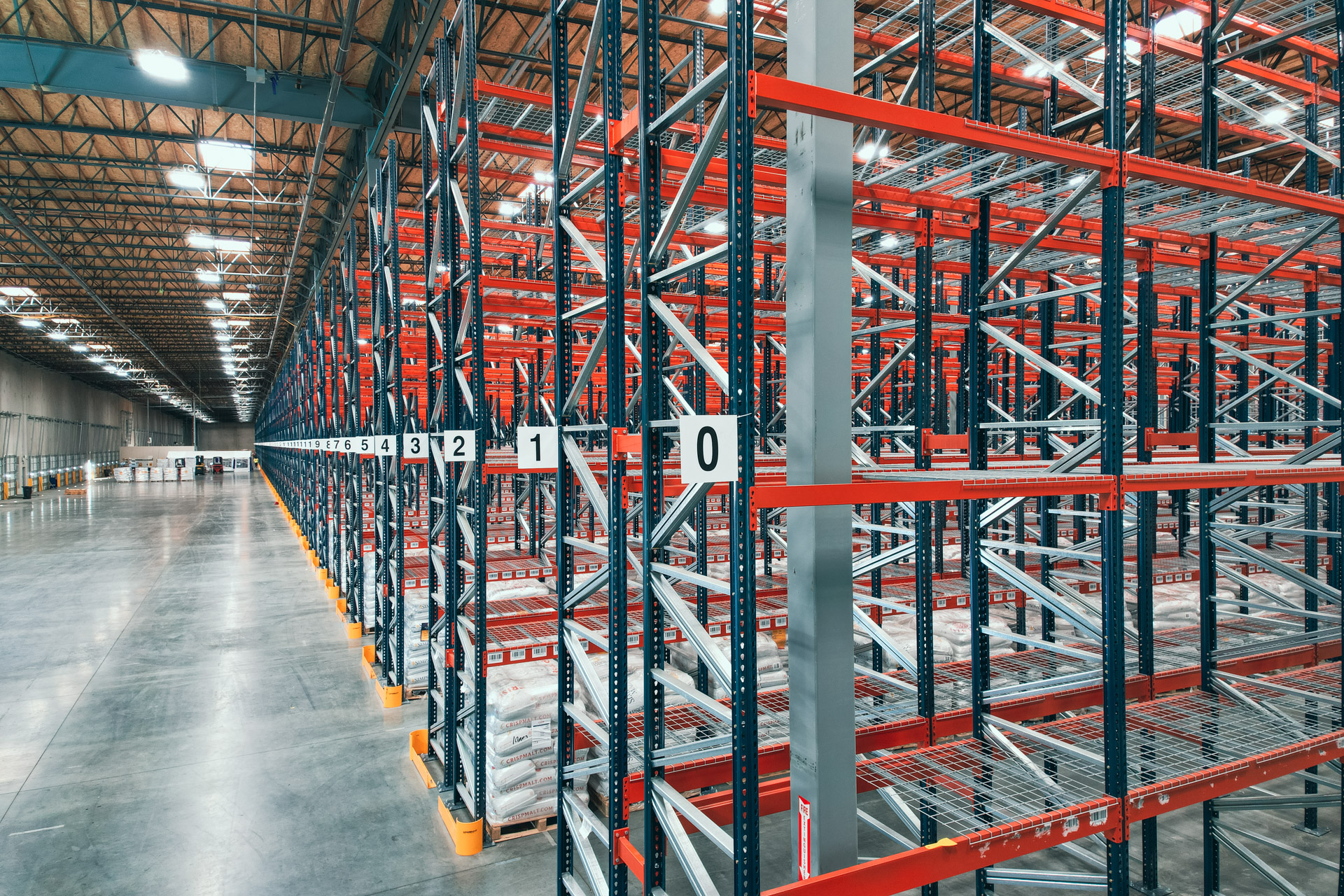 Industrial pallet racking warehouse in Lynn Massachusetts