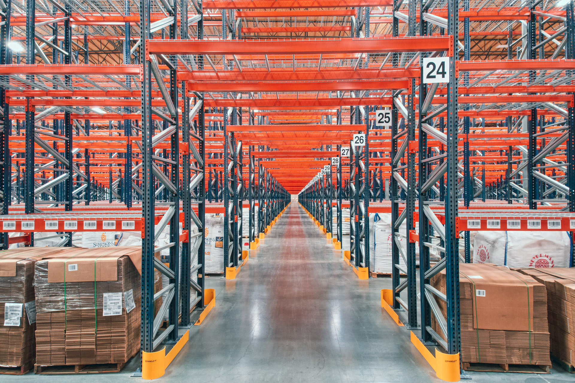 Industrial pallet racking installation in Worcester warehouse